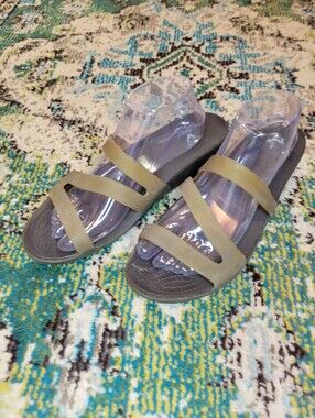 CROCS Carliana Strappy Comfortable Wedge Sandals, Size‎ Womens 10